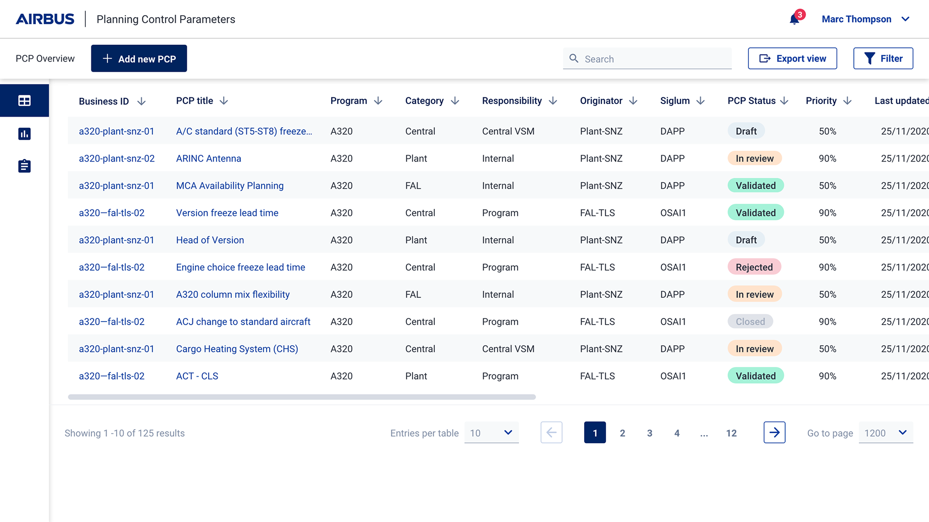 Aircraft planning constraints