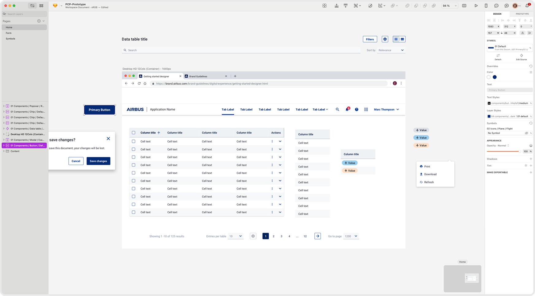 Sketch design system